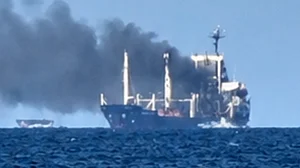 MV Golden Leo after a missile strike off Ukraine’s coast.