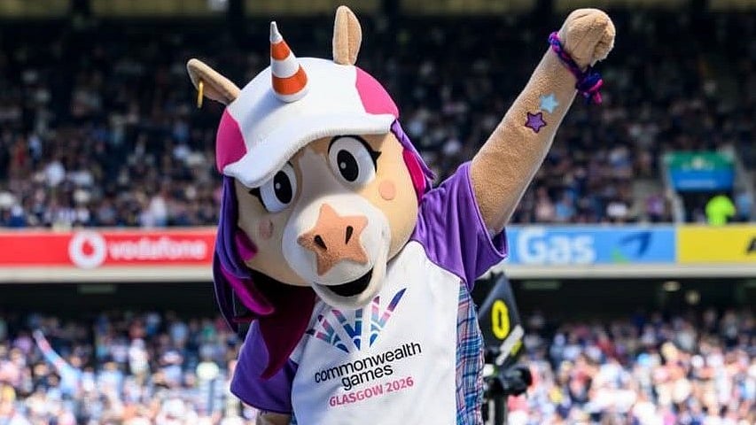 Finnie, the mascot of Glasgow Commonwealth Games