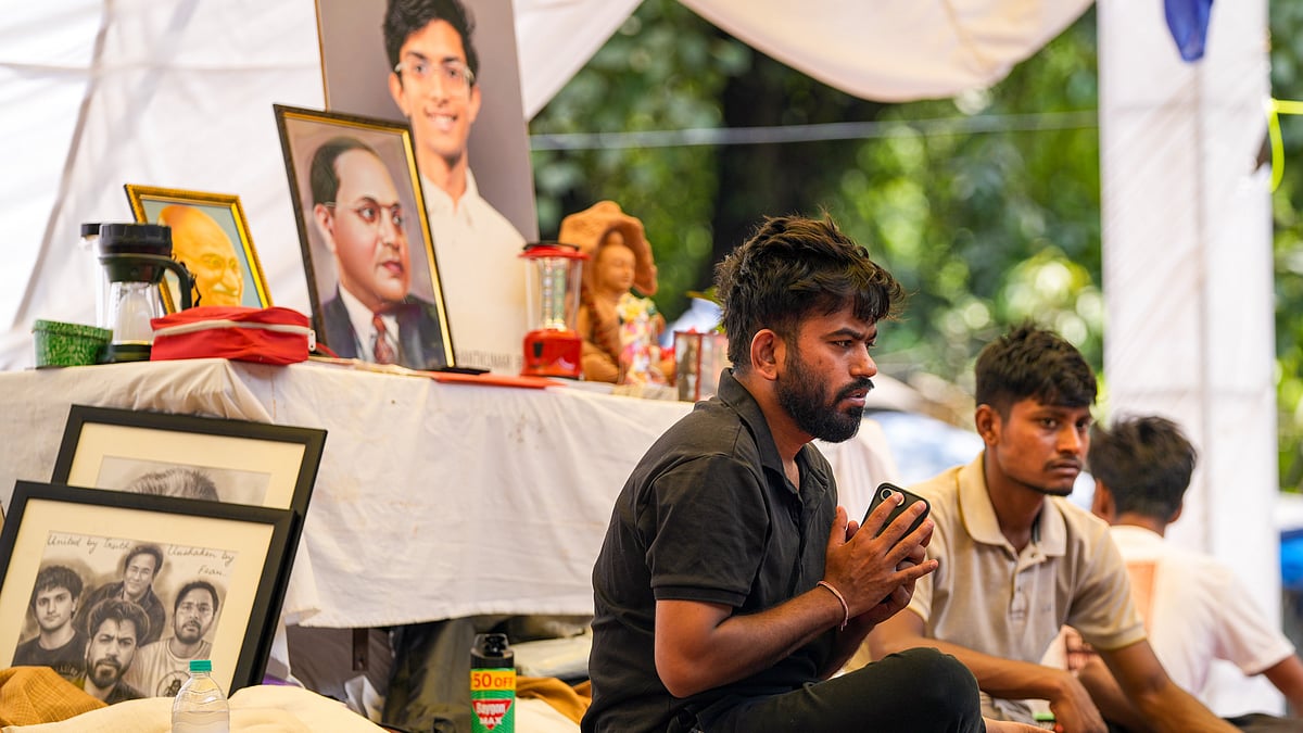 Abhijit Dipke at Jantar mantar on 22 July