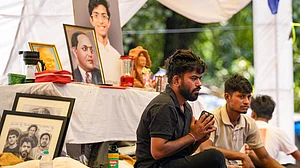 Abhijit Dipke at Jantar mantar on 22 July
