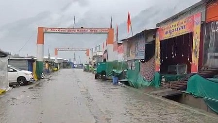 Devotees have been instructed not to move until weather conditions improve