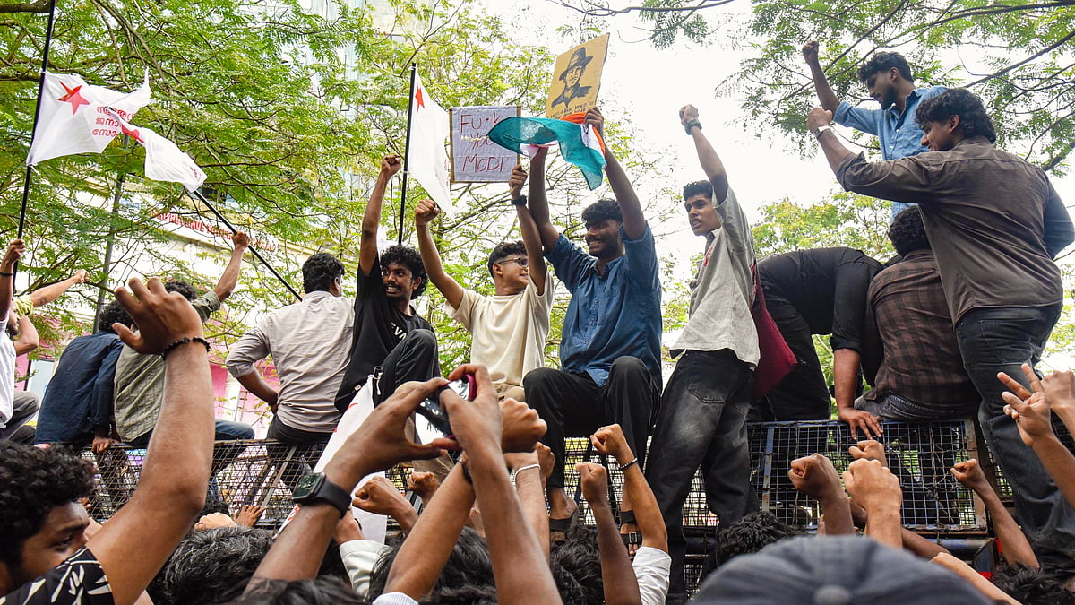 A students' protest in Kochi