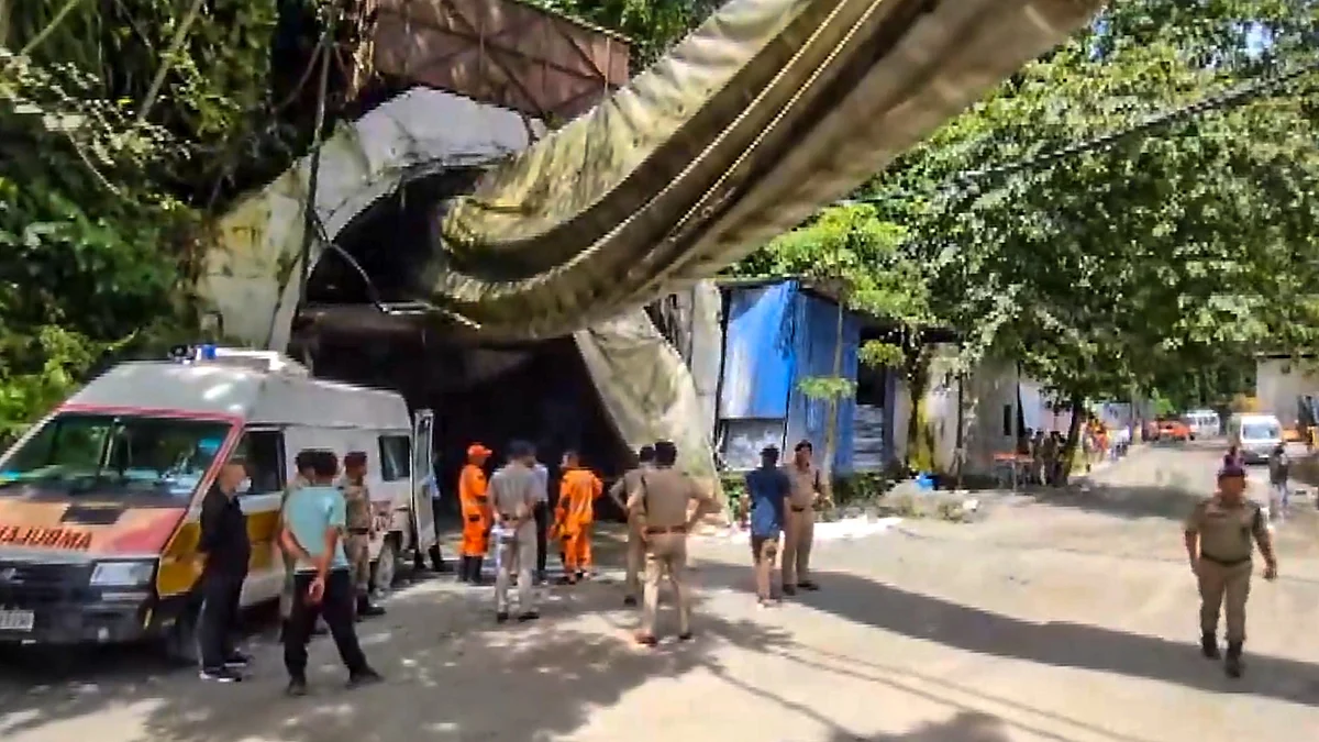 Rescue operation underway after NHPC Teesta Stage VI tunnel collapse in Sikkim's Namchi.