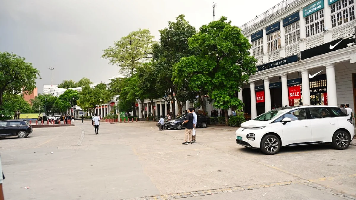 A deserted Connaught Place on Thursday, 23 July
