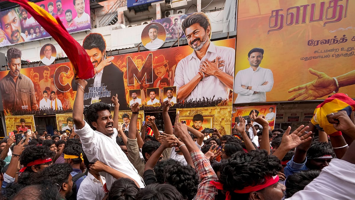 Fans celebrate the theatrical release of 'Jana Nayagan' on 23 July