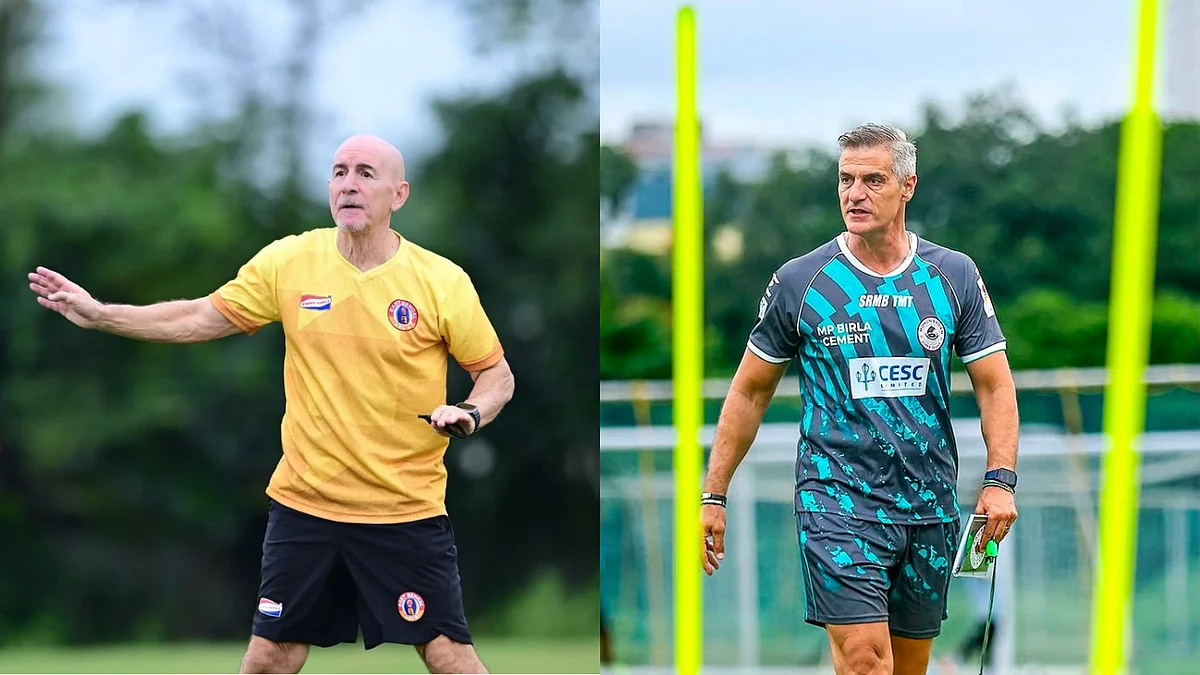 New gurus: Habas (L) and Dilmperis are in charge of East Bengal and Mohun Bagan respectively