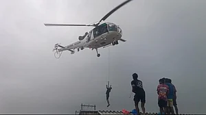 Rescue operations underway in Gujarat.