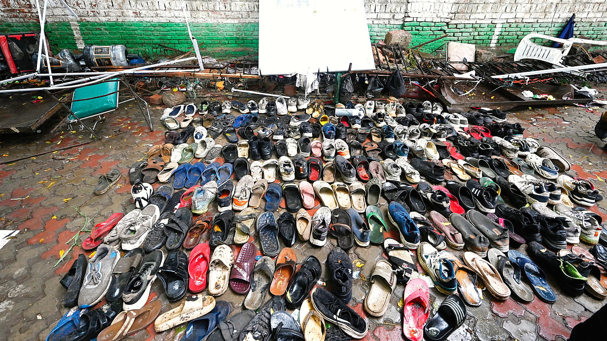 Memorialising footwear protesters lost when they were being brutalised by the police in Delhi on 20 July