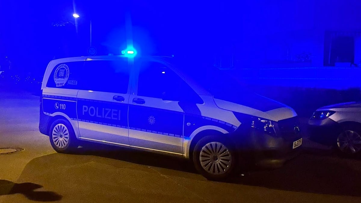 Police vehicle at the site of the incident in Berlin.