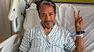 Sonam Wangchuk addresses the media in Gurugram.