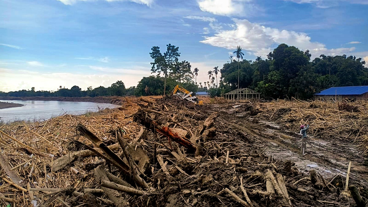 Families cling to hope as floods sever all communication.