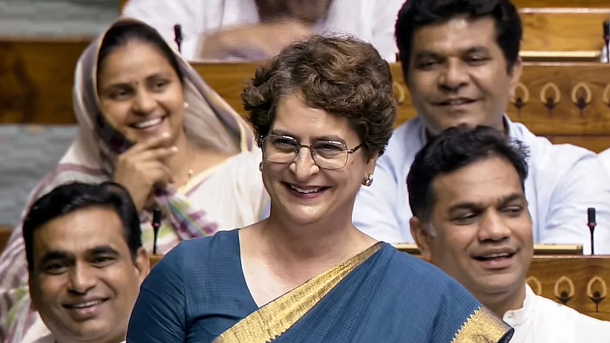 Congress MP Priyanka Gandhi Vadra in Lok Sabha on 28 July