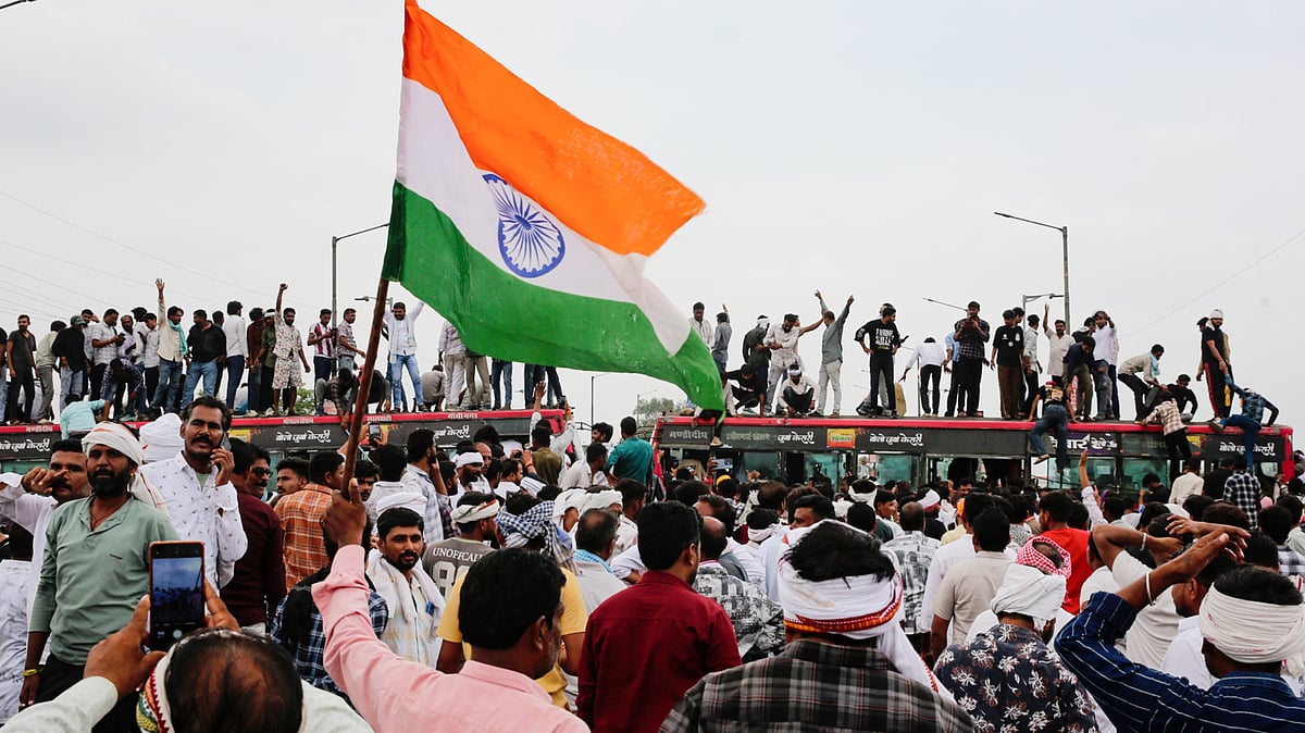 The protesting farmers in Bhopal, 29 July