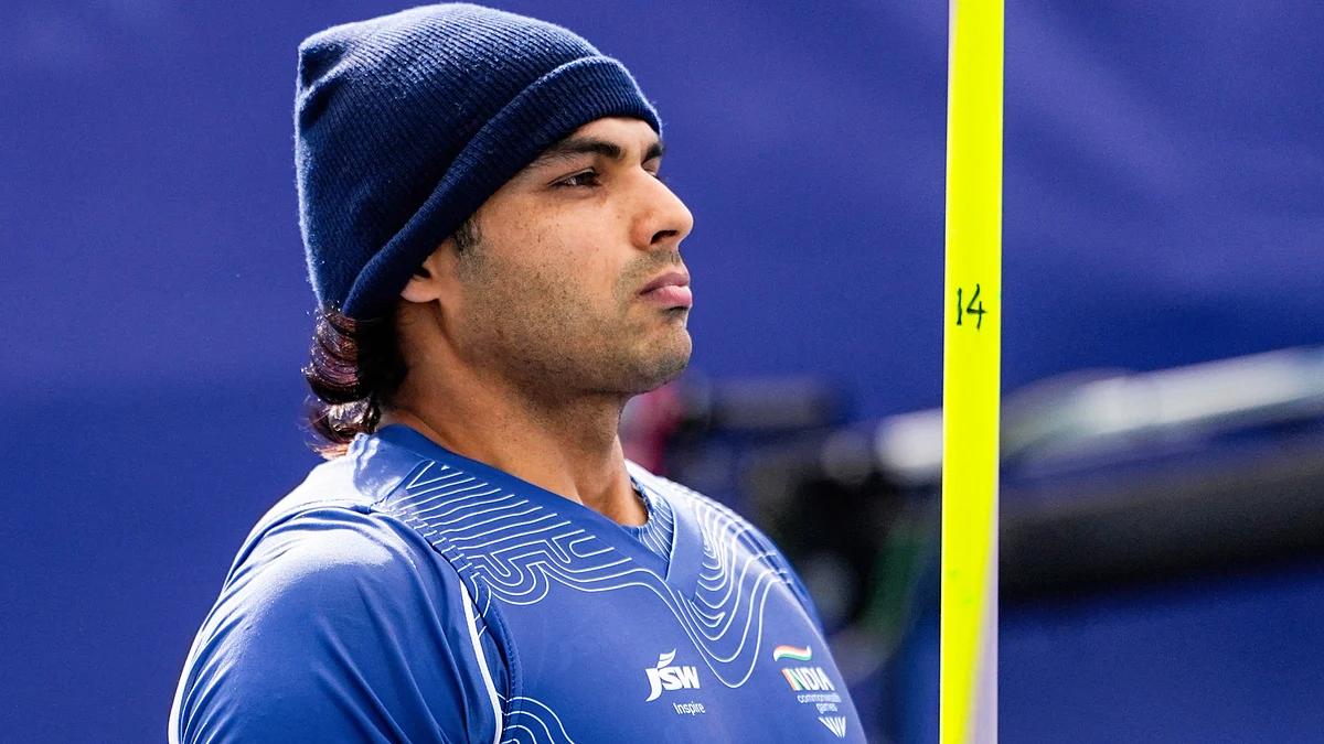 Neeraj Chopra competes in the qualifying round at CWG 2026, in Glasgow, 30 July
