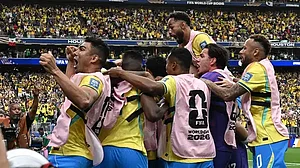 Brazil team during last FIFA World Cup. Neymar (right) has now retired from international football