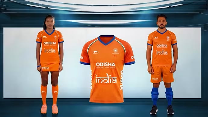 The new kit unveiled by Hockey India