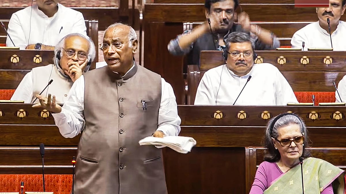 Mallikarjun Kharge speaks in the Rajya Sabha, 30 July
