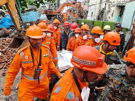 During the operation, NDRF personnel rescued a woman alive
