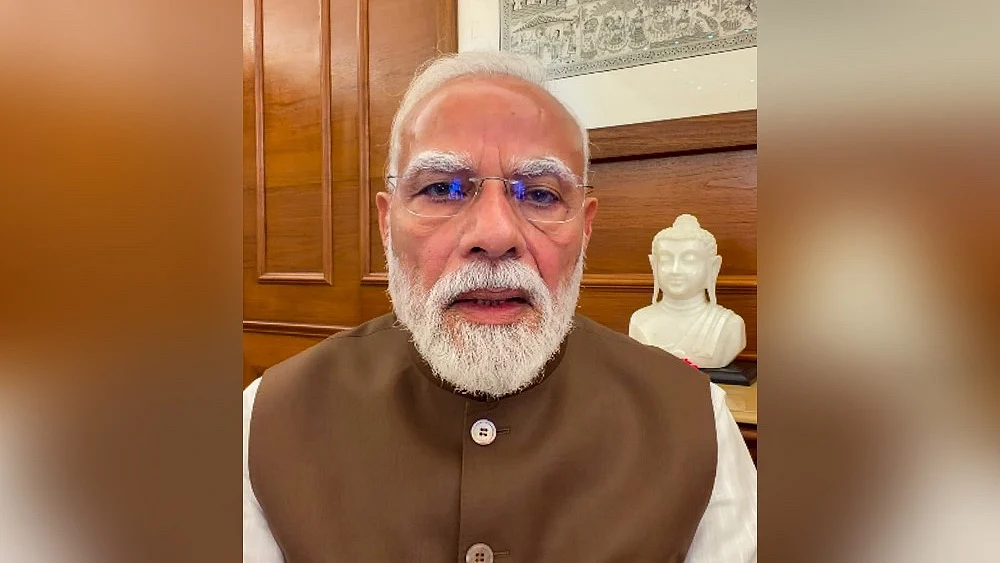 Screen grab from PM Modi's video message