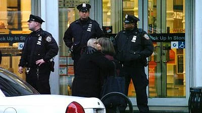 Police patrol outside the restaurant in Idaho.
