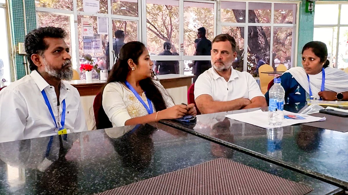 Rahul Gandhi meets relatives of NEET suicide victims during his visit to Chennai, 1 August
