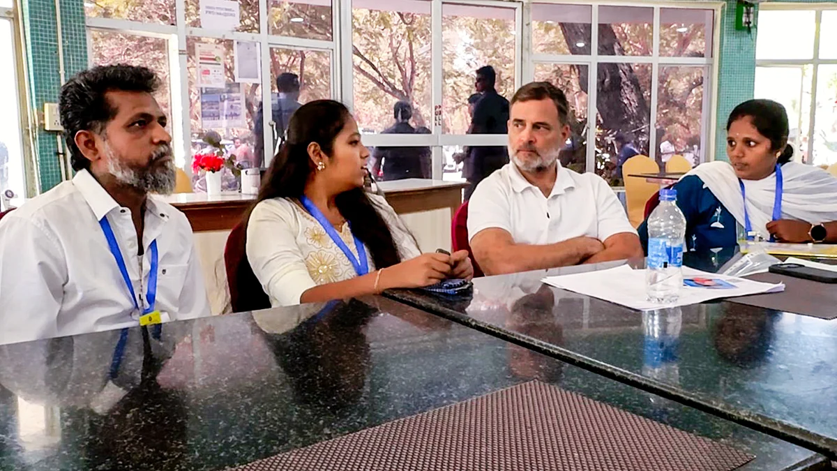 Rahul Gandhi meets relatives of NEET suicide victims during his visit to Chennai, 1 August