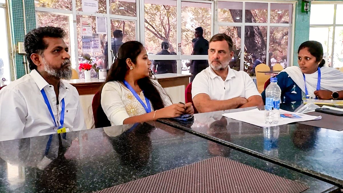 Rahul Gandhi meets relatives of NEET suicide victims during his visit to Chennai, 1 August
