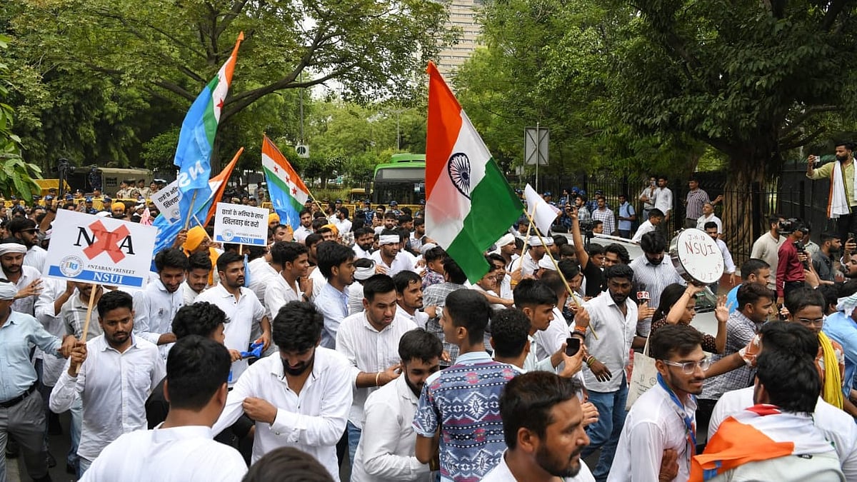 NSUI members detained during march to Jantar Mantar over police action on students
