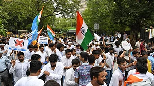 Students and NSUI members gathered in large numbers at Jantar Mantar (photo: National Herald/Vipin)