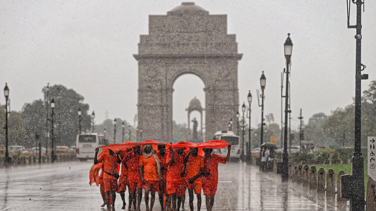 Caught by surprise in Delhi's rain on 4 August