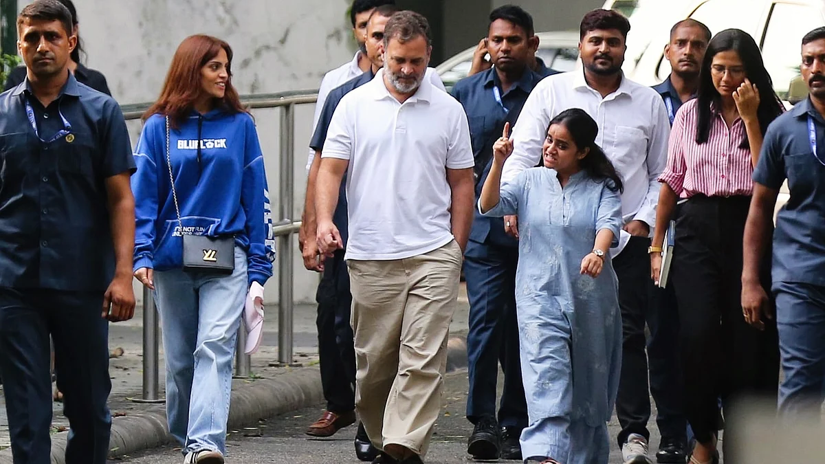Rahul Gandhi and Gen Z representatives in Delhi on 5 August