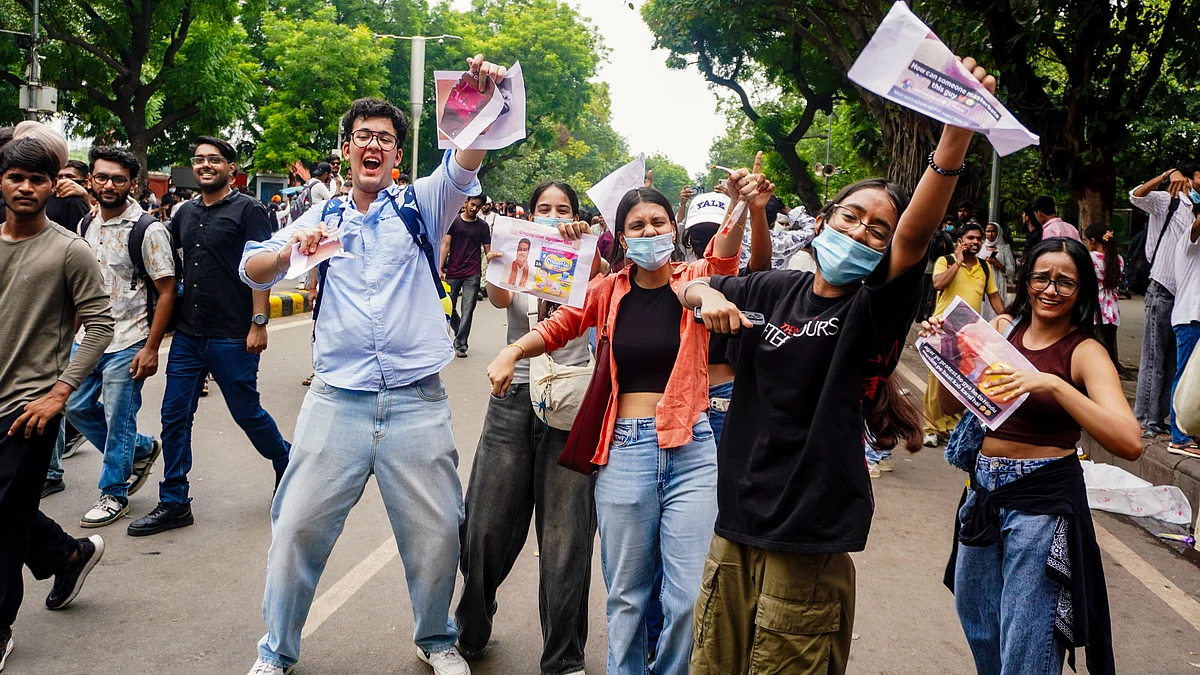 CJP supporters during the recent protest over examination irregularities
