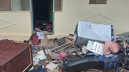 Forest department office that was later attacked by villagers
