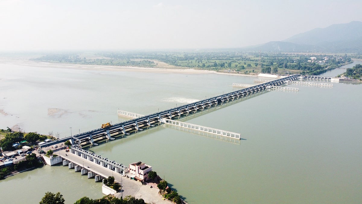 Representative view of Gandak barrage