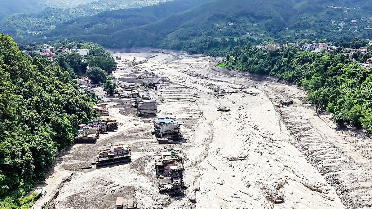 The devastation caused by the flash floods at Trishuli Bazar in Nepal’s Nuwakot district