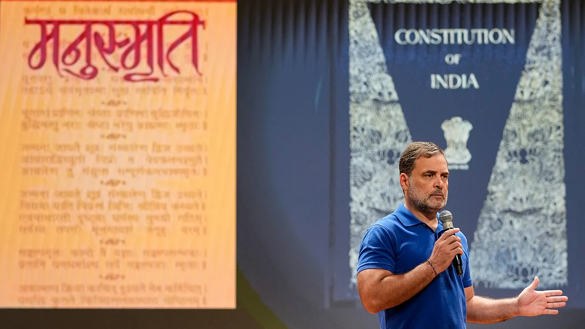 Rahul Gandhi, addresses a press conference at Indira Bhawan, in New Delhi.
