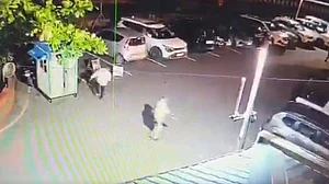 The two shooters captured on CCTV