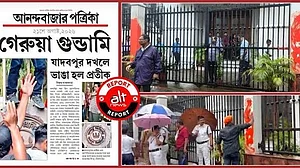 Saffron-clad protesters vandalise newspaper office after 'controversial' headline