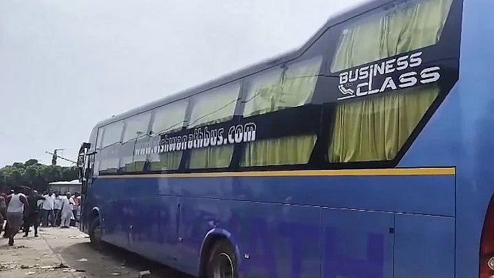 The bus in which the alleged gang-rape took place.