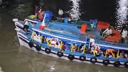 The ferry that broke down in the Arabian Sea near Gateway of India.
