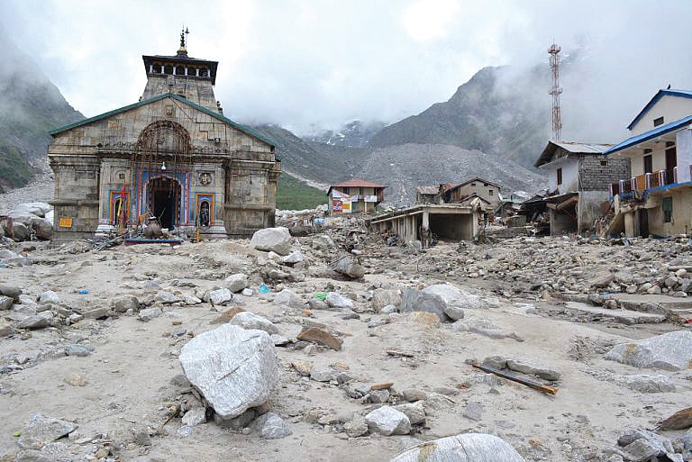 The aftermath of the flash flood in Kedarnath, 2013