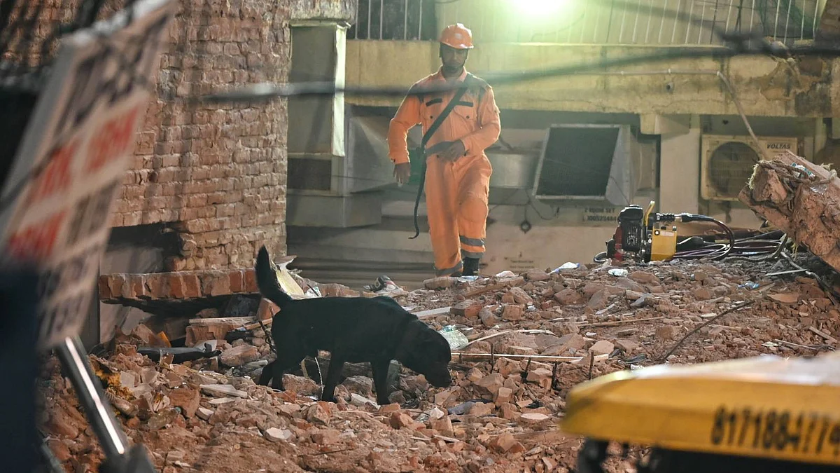 Locals said water had accumulated in the basement following days of rain.