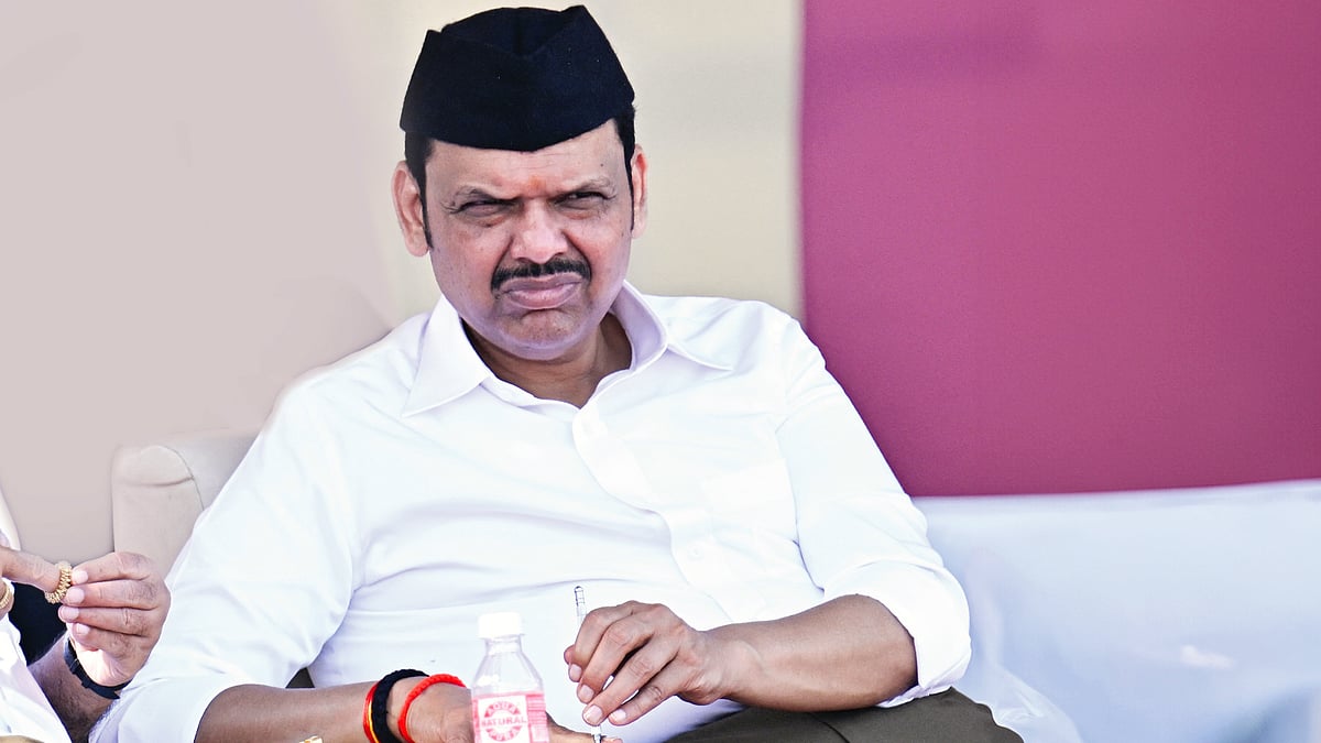 File photo of Devendra Fadnavis in RSS gear