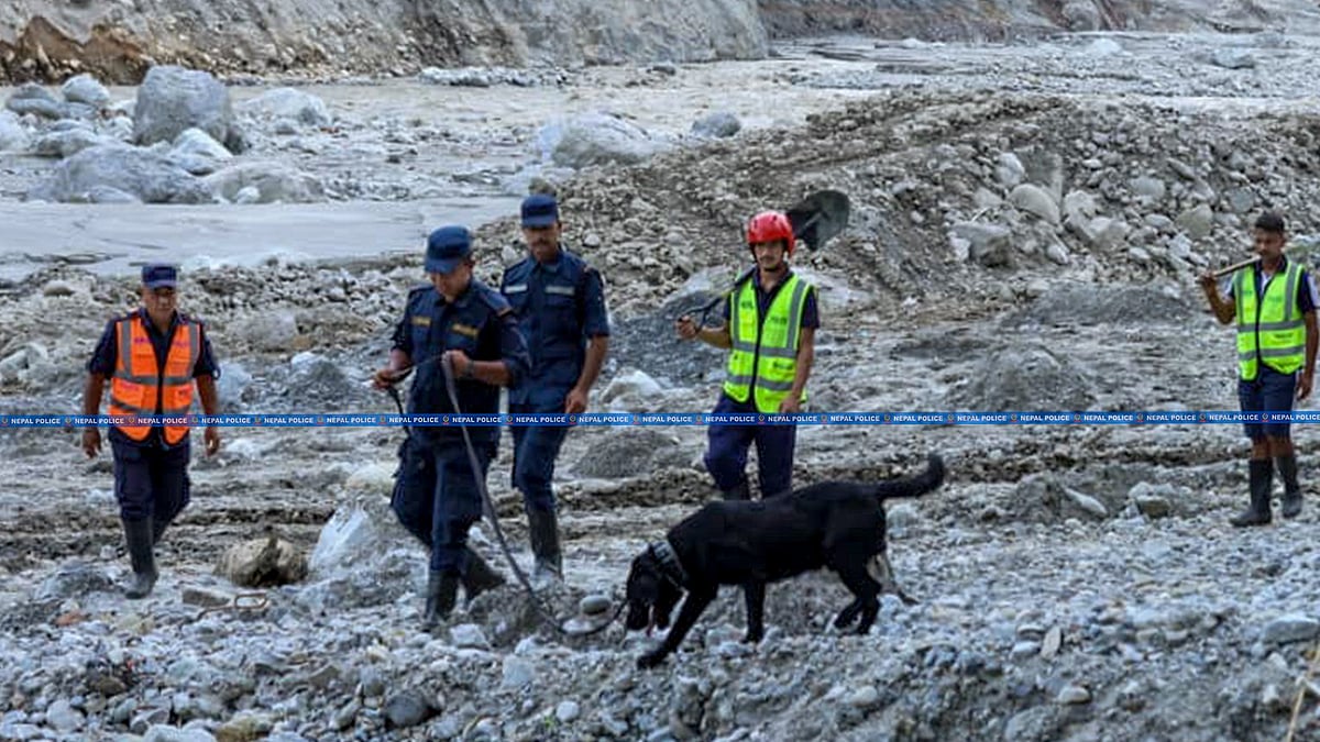 Nepal Police step up search-and-rescue efforts after devastating flash floods.