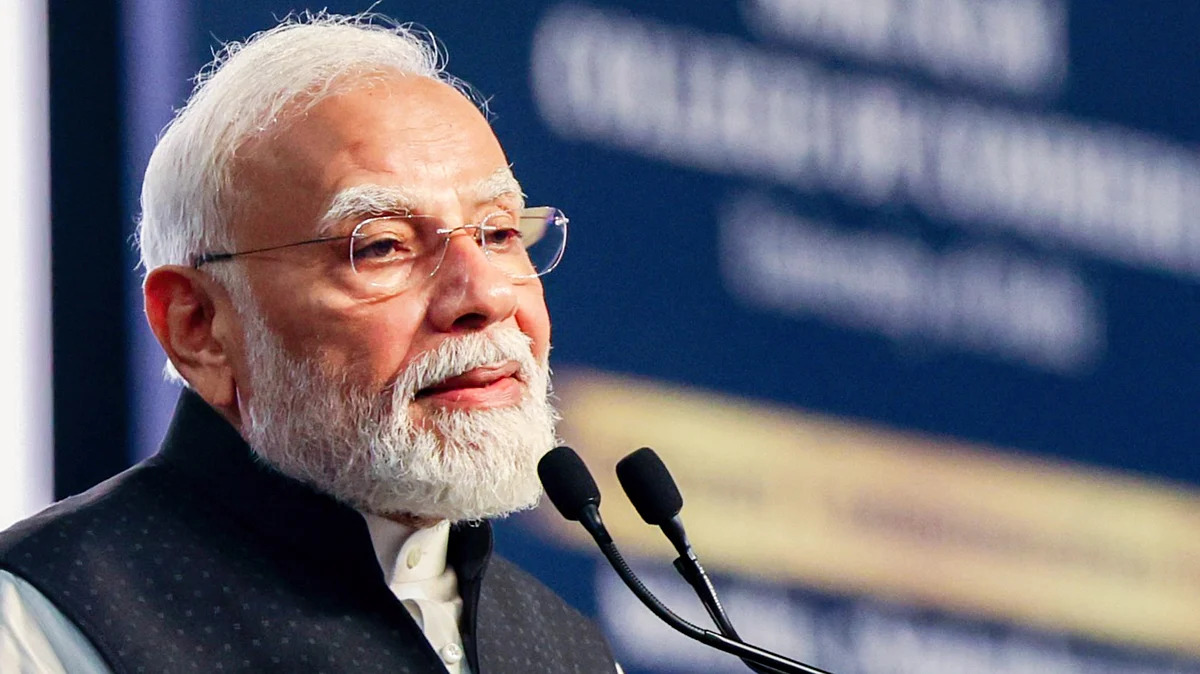 PM Narendra Modi addresses the centenary celebrations of SRCC, New Delhi
