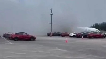 Footage from the scene showed thick smoke rising from the aircraft.