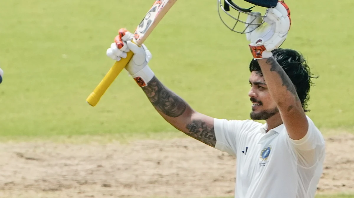 Ishan Kishan celebrates his century