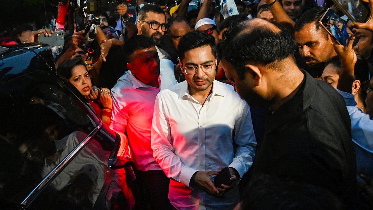 Abhishek Banerjee leaves Kolkata's Shakespeare Sarani police station after questioning, 1 Sep