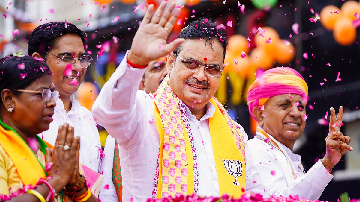 Rajasthan CM Bhajanlal Sharma at a roadshow in Ajmer, 6 Sep