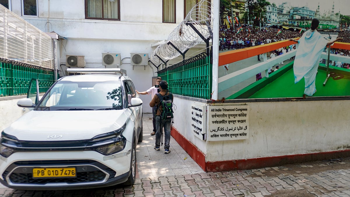 TMC MP Mohammad Nadimul Haque’s residence in New Delhi.